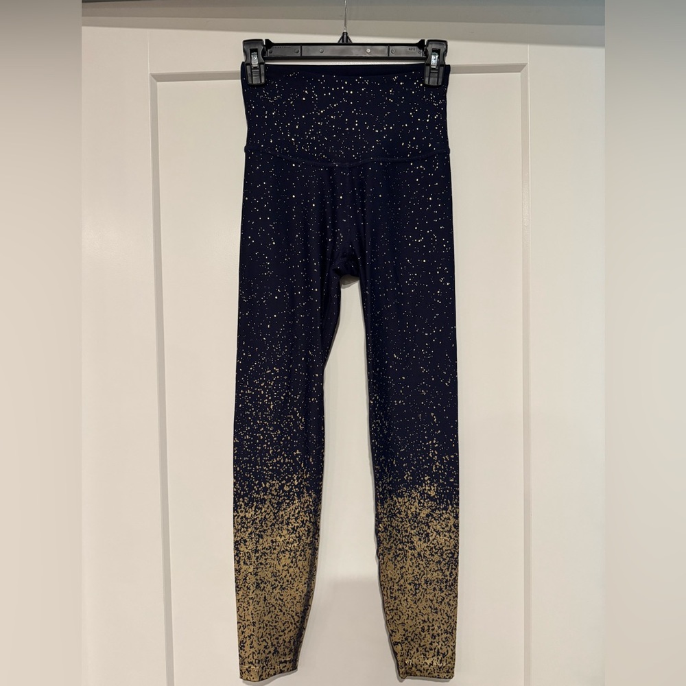 Beyond Yoga Alloy Ombré Speckled Leggings, Navy/Gold, Size Medium - Picture 5 of 5